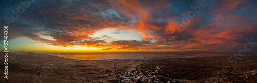 Dramatic Sunset over Surfer's Paradise in Fuerteventura photo