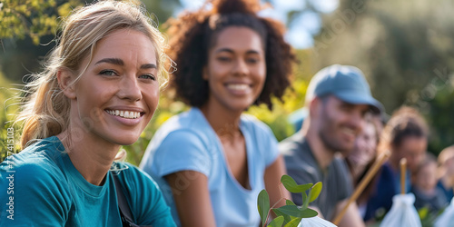 A dedicated team of volunteers gathers to remove litter and clean up a local park to help protect the environment.