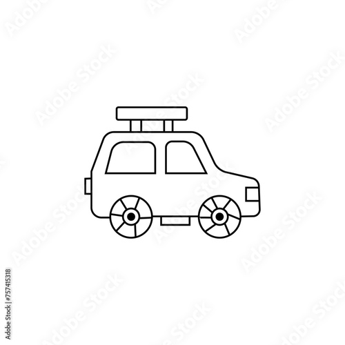 Public Transportation icon set in line style. Transport simple black style symbol sign for apps and website, vector illustration.