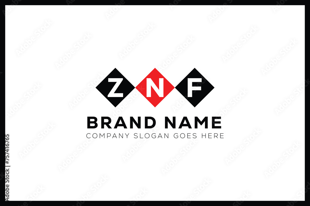 ZNF letter logo design. ZNF creative initials monogram letter logo. ZNF business and real estate logo vector template. ZNF letter logo design. ZNF creative initials monogram letter logo. ZNF business and real estate logo vector template.