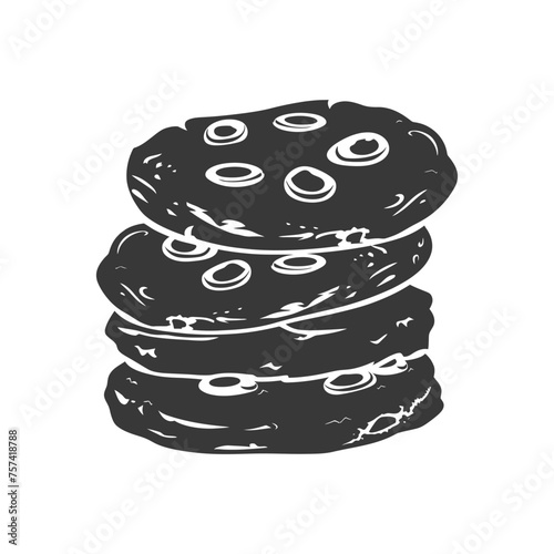 Silhouette chocochips cookie black color only