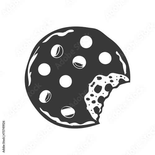 Silhouette chocochips cookie black color only