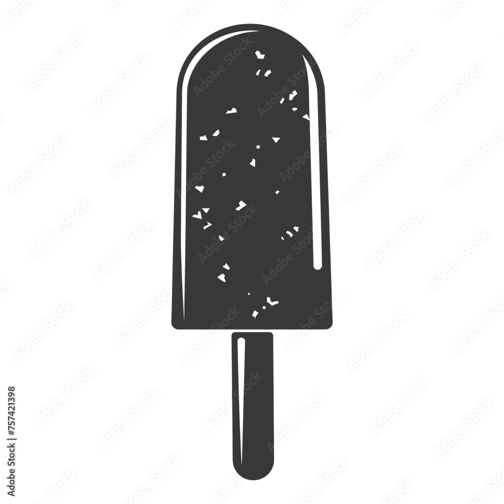 Silhouette ice cream stick black color only Silhouette ice cream stick black color only