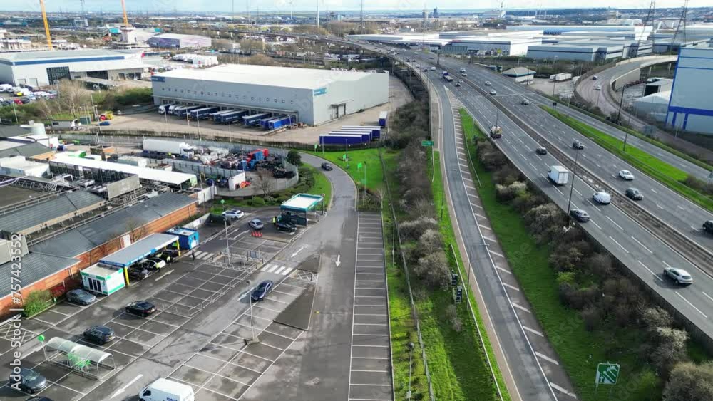 High Angle View of Dagenham Central London City of England United Kingdom High Angle View of Dagenham Central London City of England United Kingdom