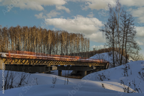 construction of a bridge on the M5 motorway photo