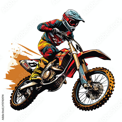 Motocross Clipart Clipart isolated on white background