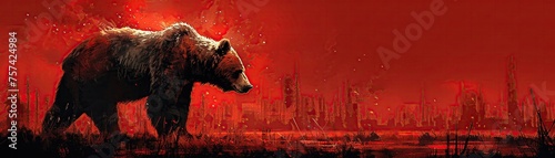 The red bear a satanic figure in the cryptocurrency world photo