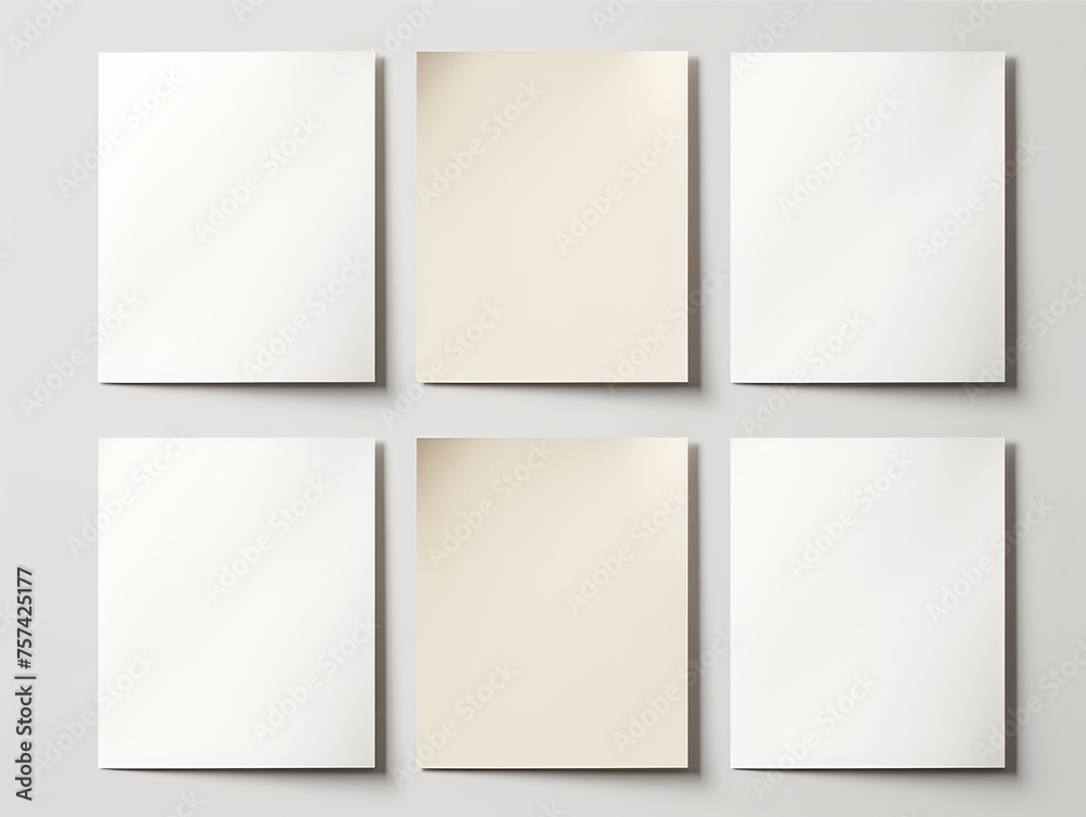 paper collection set isolated on transparent background, transparency image, removed background
