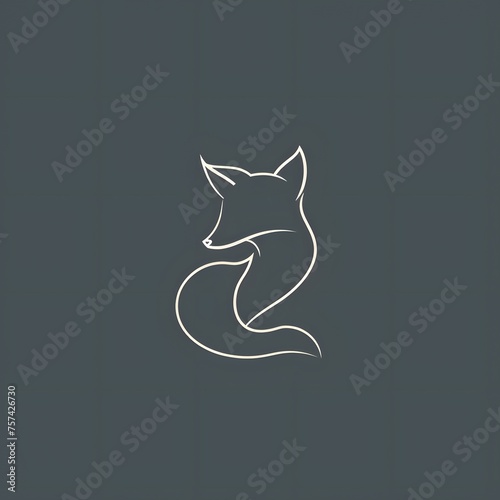 Minimalist Fox Symbol: This logo presents a minimalist interpretation of a fox, characterized by clean lines and a restrained color palette