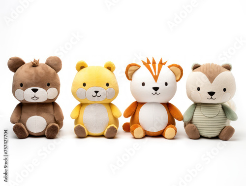 plushie collection set isolated on transparent background, transparency image, removed background © transparentfritz