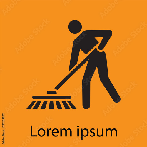 illustration of a cleaner worker