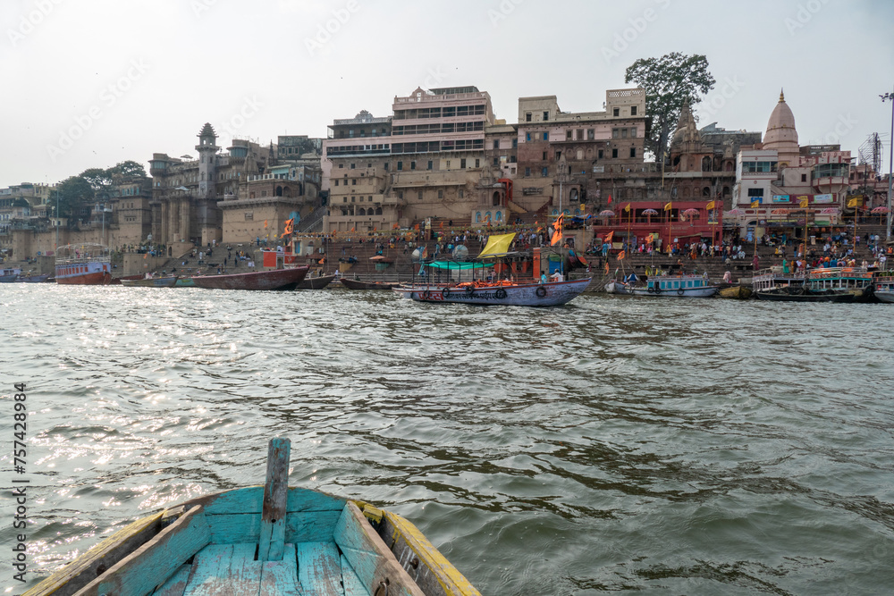 Riverfront landscape of Varanasi, India