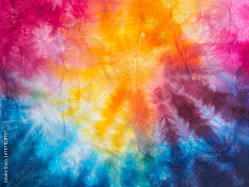Wallpaper Mural Tie dye design using vibrant colors on cotton fabric Torontodigital.ca