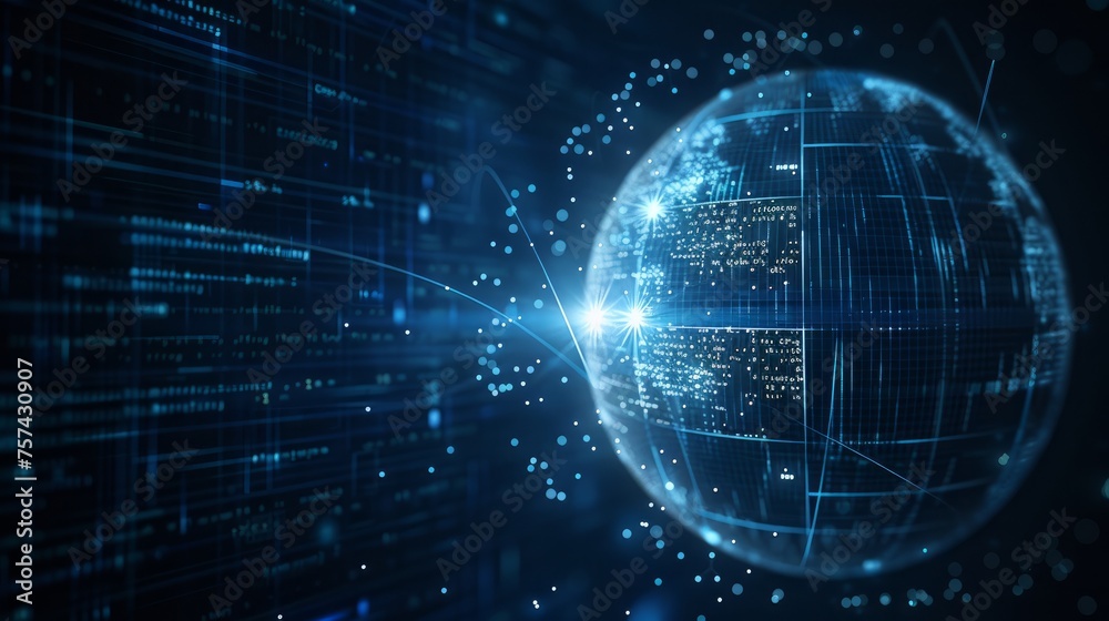 Obraz premium A compelling visual representation of a big data sphere
