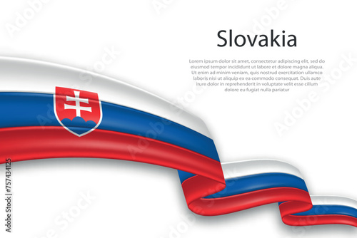 Free Download Abstract Wavy Flag of Slovakia on White Background - GFXLoad