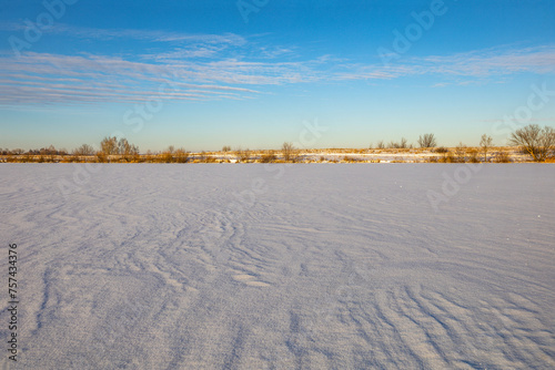 winter snowy landscape in the countryside