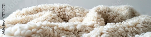 Wool blanket in soft and cozy textile material providing warmth and comfort