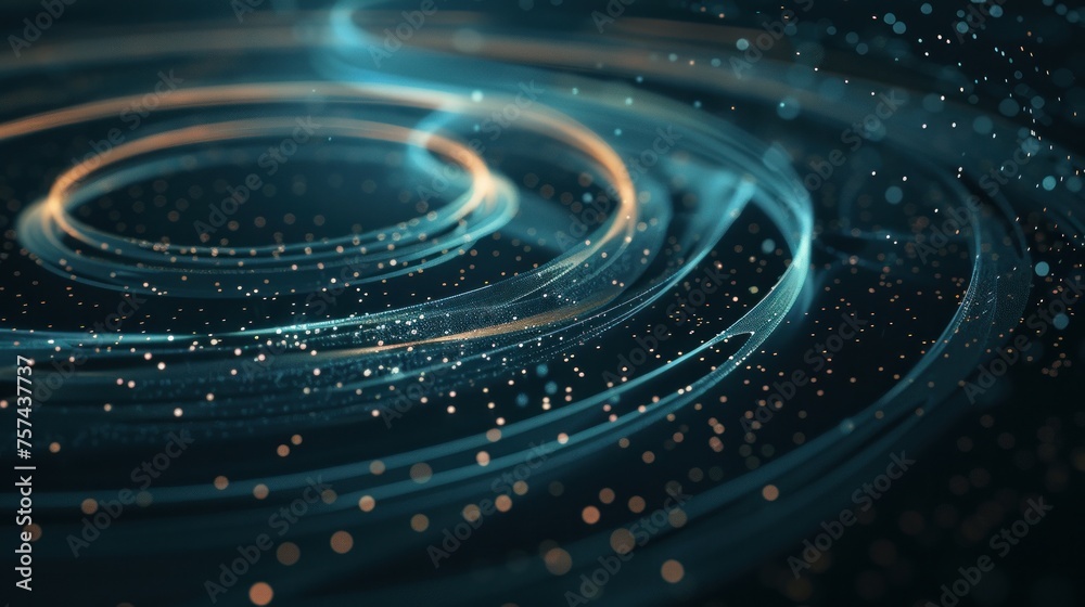 Fototapeta premium A futuristic concept embodying wireless systems, globalization through big data analytics