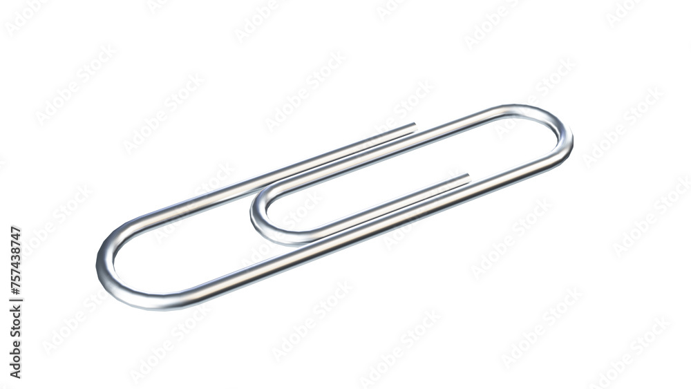 Paper clip. 3d render icon. Cartoon minimal style. Paper clip. 3d render icon. Cartoon minimal style.