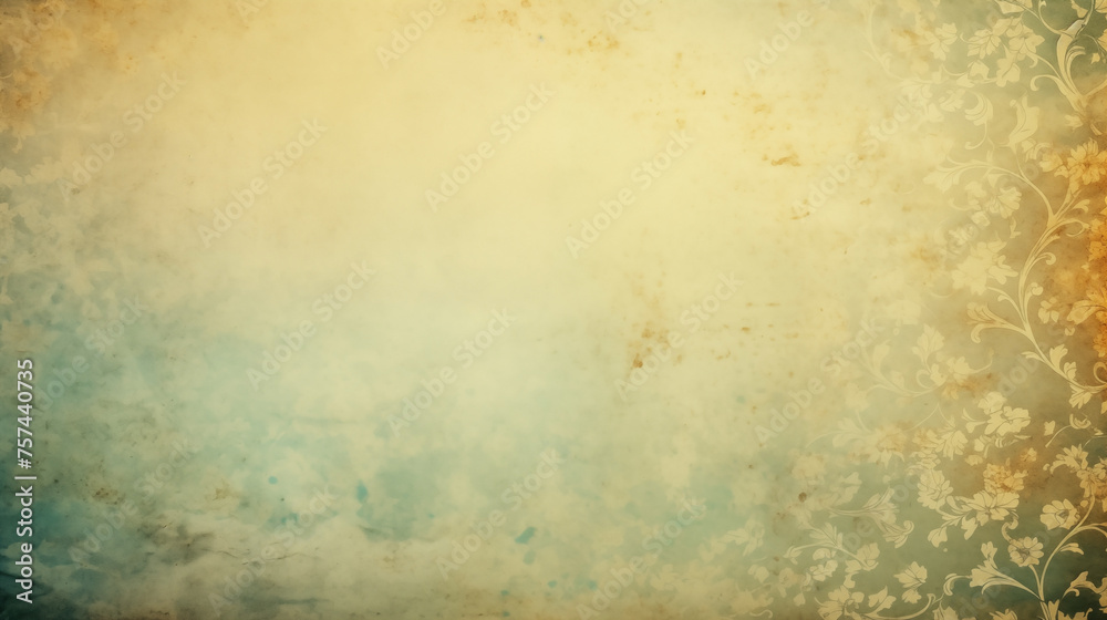 Old-fashioned floral background with ornate flower details Old-fashioned floral background with ornate flower details