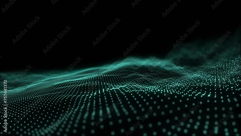 Animation of glowing light mesh with spots moving over black background Animation of glowing light mesh with spots moving over black background