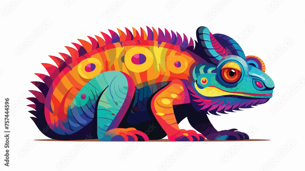 Colorful raser illustration  flat vector isolated 
