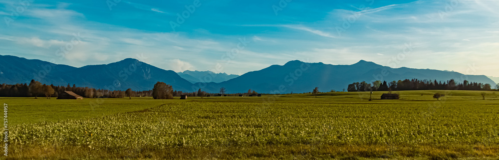 Autumn or indian summer alpine view near Sindelsdorf, Weilheim-Schongau, Bavaria, Germany Autumn or indian summer alpine view near Sindelsdorf, Weilheim-Schongau, Bavaria, Germany