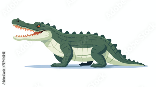 Crocodile Simple Icon  flat vector © Megan