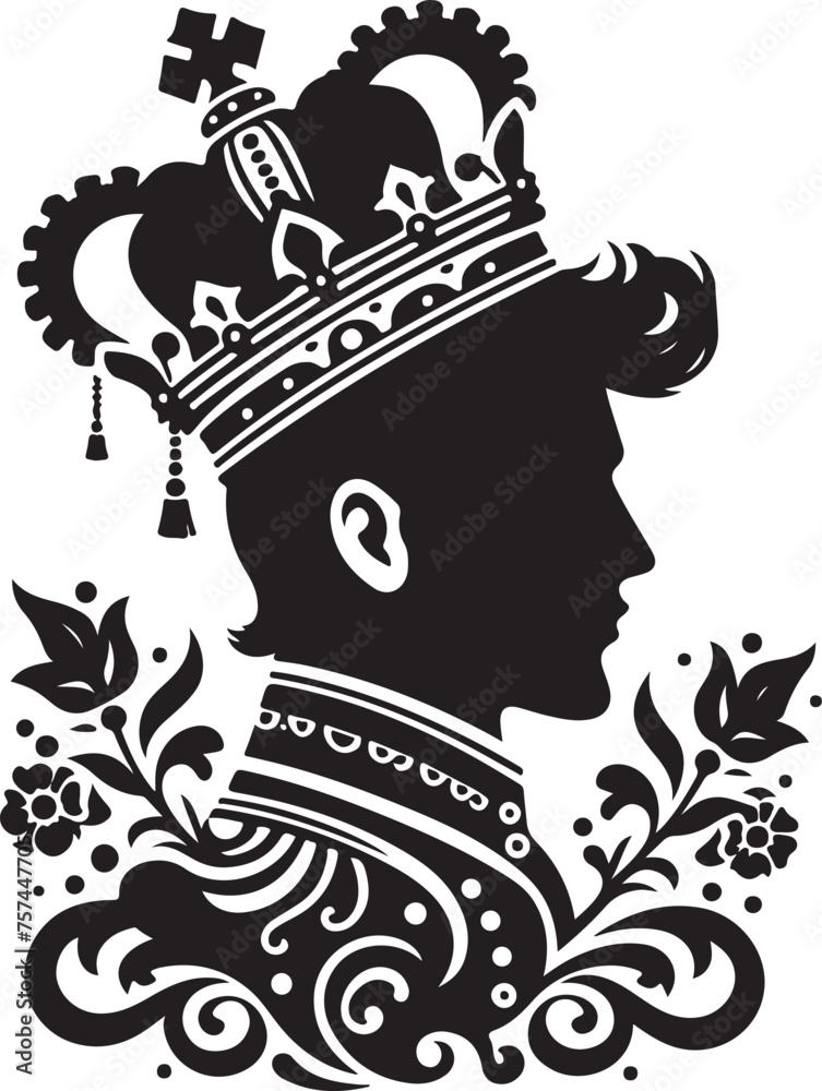 Fototapeta premium Prince Silhouette vector Illustration