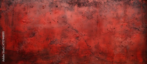 A closeup of a red wall with various stains creating a unique pattern. The wall is a mix of amber, peach, and magenta tints and shades