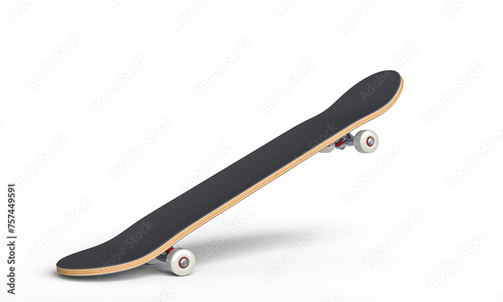 classic skateboard on a white background. classic skateboard on a white background.