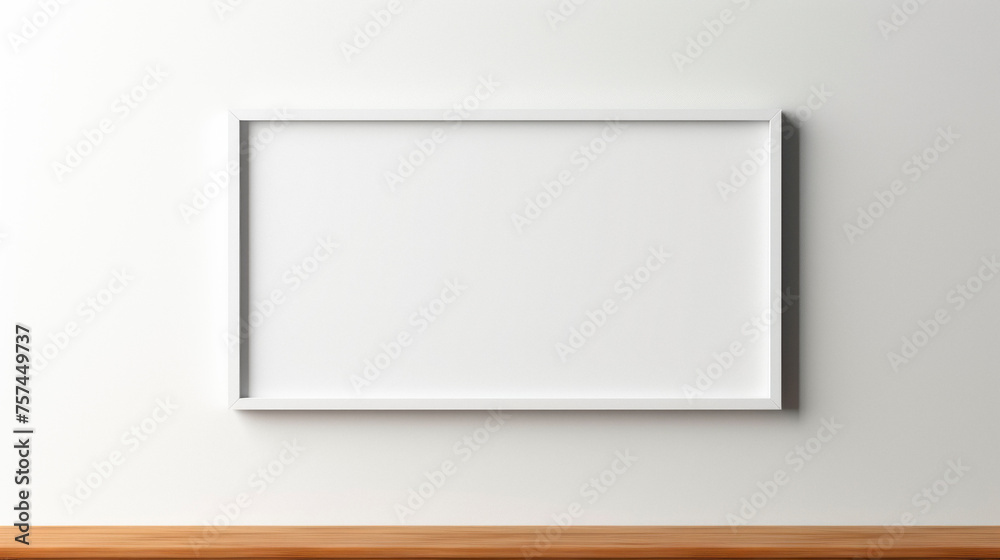 empty white frame on white wall empty white frame on white wall