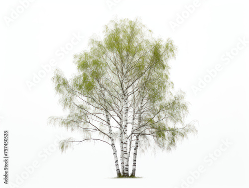 birch tree isolated on transparent background  transparency image  removed background