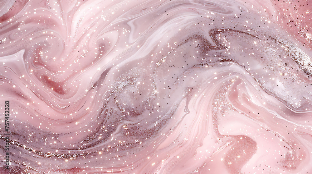 Fototapeta premium Abstract pink and white marble texture with glitter. Elegant background for design and print, wallpaper, and luxury packaging concept