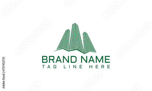 bodern abrtract bulding for real estate logo company