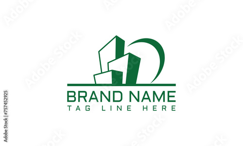 bodern abrtract bulding for real estate logo company