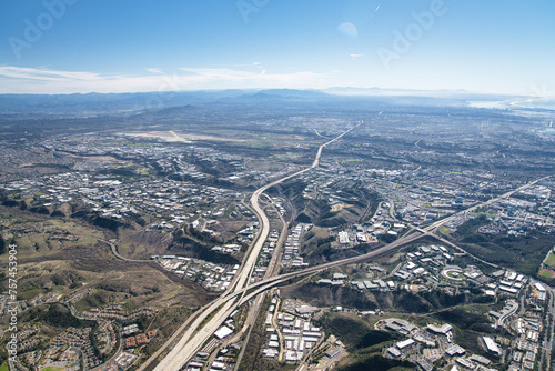 Aerial views of Sorrento Mesa, UTC, and La Jolla San Diego California