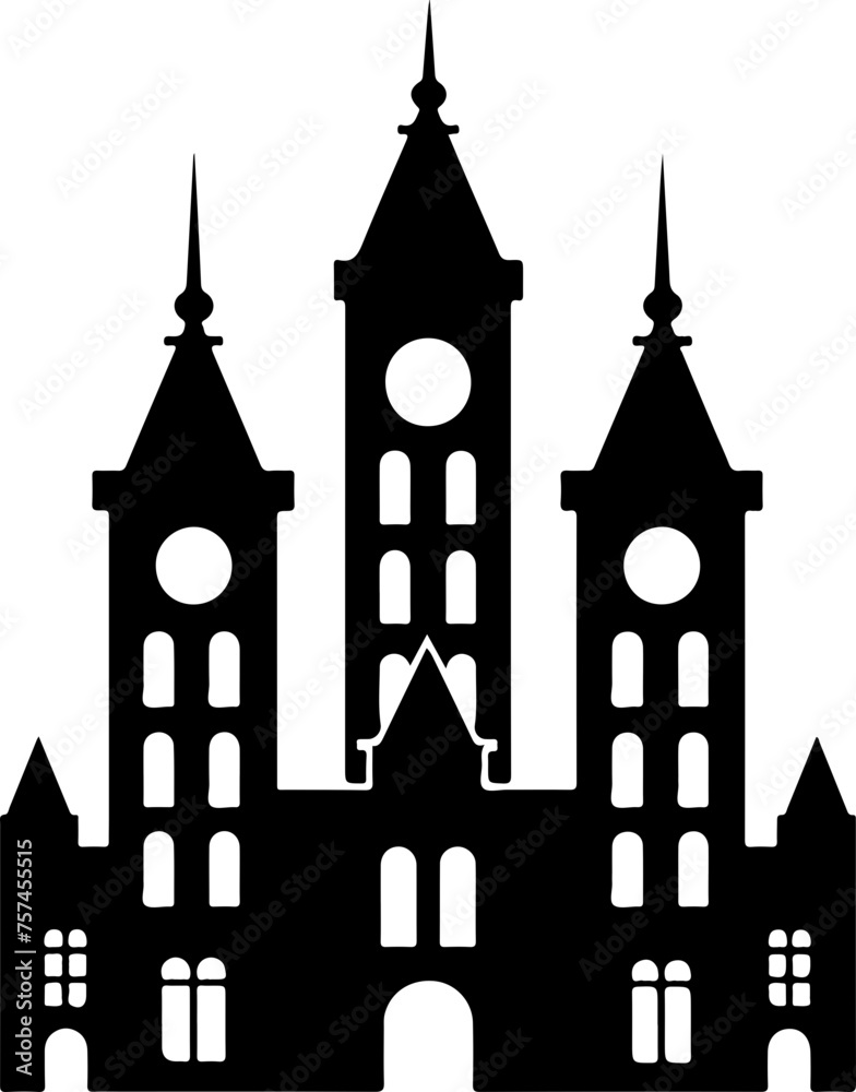 Gothic Architecture Silhouette Vector of Historical Building, Ideal for Educational and Travel Themes