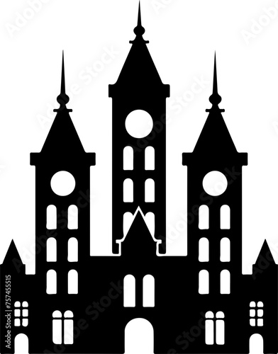 Gothic Architecture Silhouette Vector of Historical Building  Ideal for Educational and Travel Themes