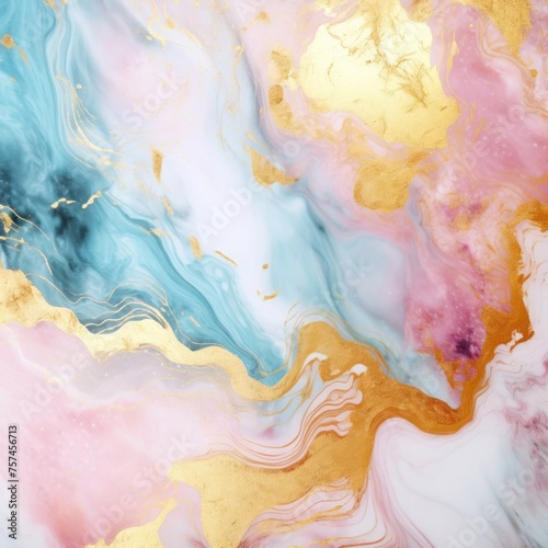 Luxury abstract fluid art painting background alcohol ink technique. Luxury colourful pink gold marble texture background for interior decoration. Abstract digital artwork