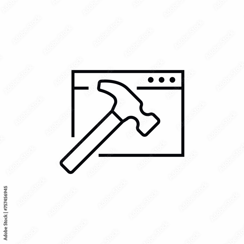 Application Task Fixing icon vector Application Task Fixing icon vector