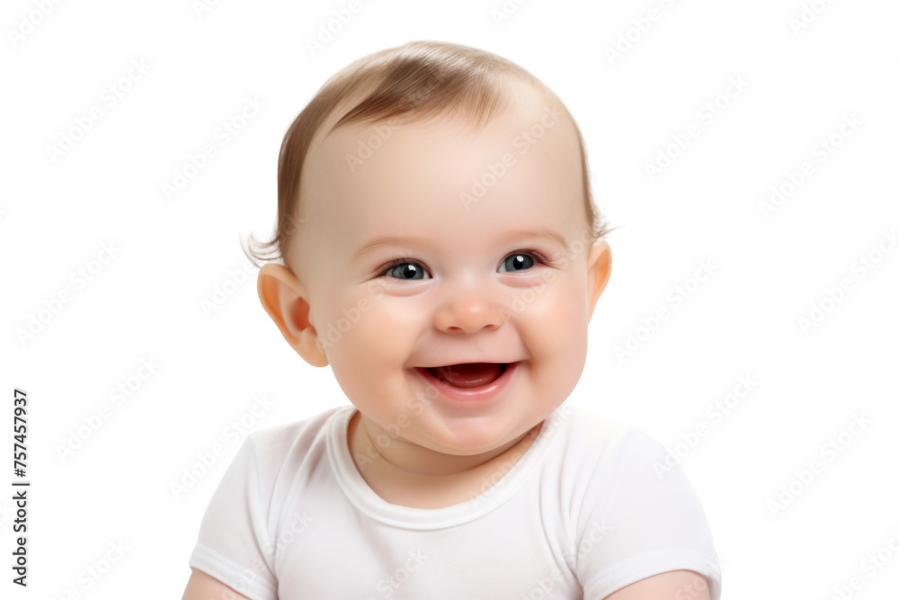 Portrait studio of young adorable baby with happy smile isolated on transparent background. Portrait studio of young adorable baby with happy smile isolated on transparent background.