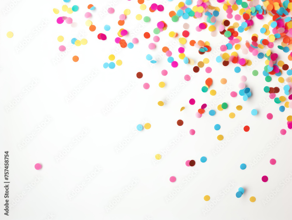 confetti colorful isolated on transparent background, transparency image, removed background