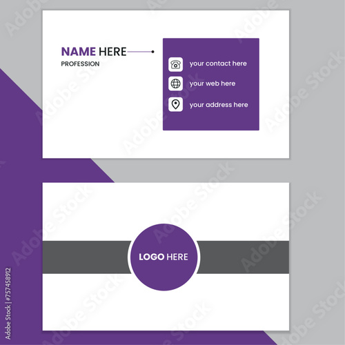Double sided business card template modern and Unique design.
