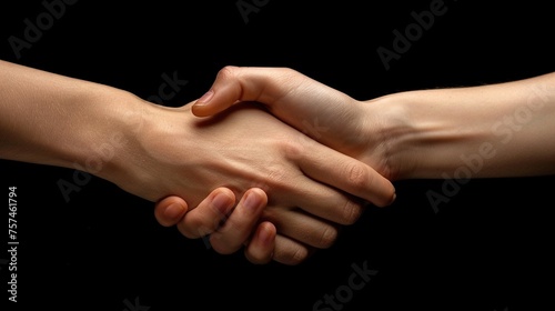A Close-Up of Two People Shaking Hands in Agreement