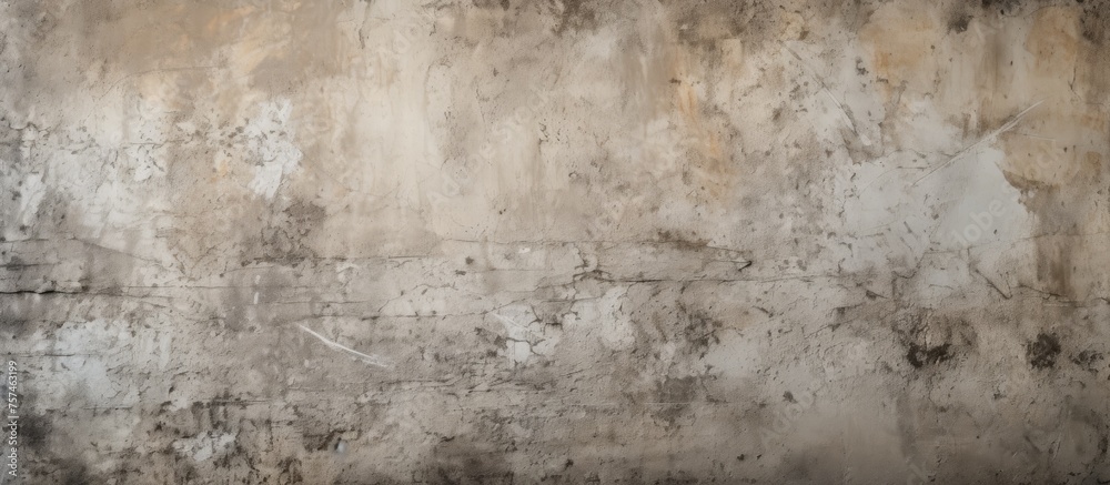 The ancient wall, stained with years of soil and darkness, features a brown wood flooring with a unique art pattern of rectangles and rocks