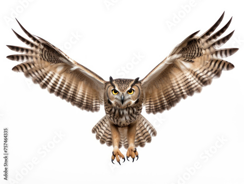 eagle owl isolated on transparent background, transparency image, removed background