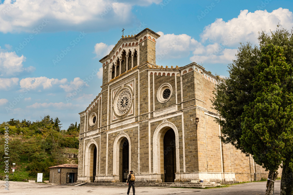 Fassade der Basilica di Santa Margherita in Cortona