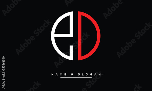 Free Download ED, DE, Abstract Letters Logo Monogram - GFXLoad