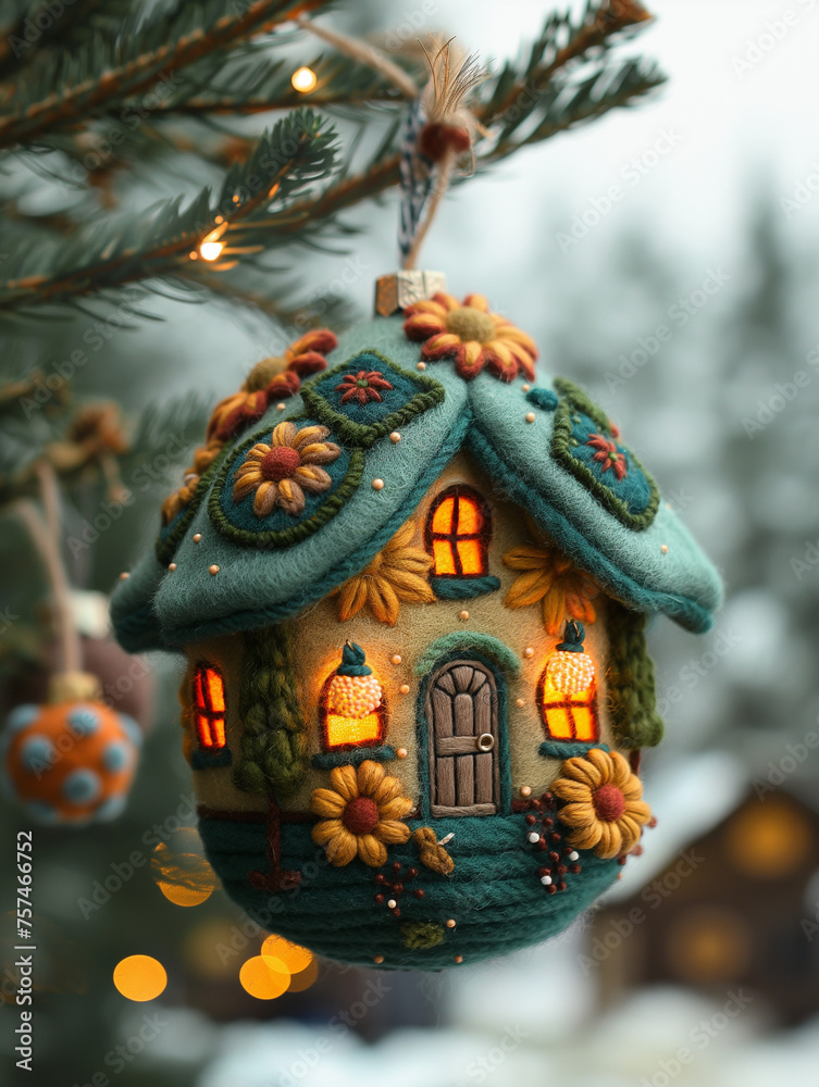 Fototapeta premium christmas ornament. Generative AI